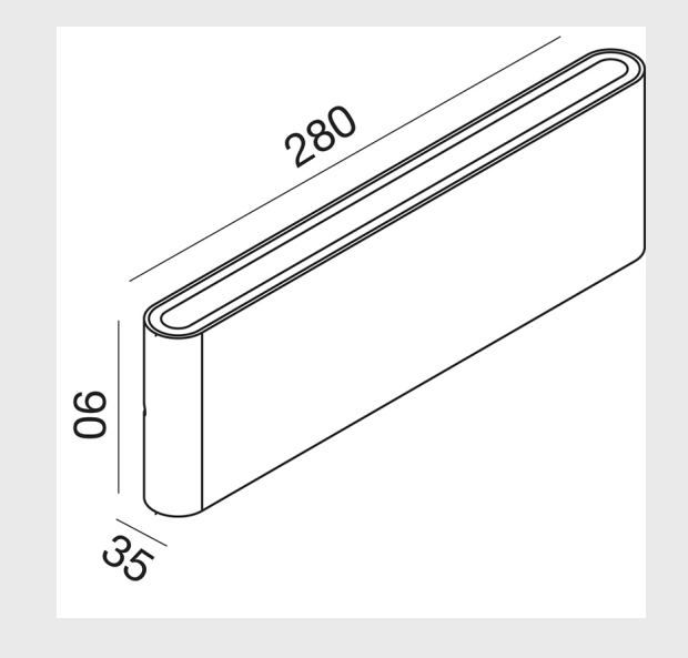 GEALUCE Applique slim in alluminio bianco-antracite-marrone IP54 LED GEALUCE Applique slim in alluminio bianco-antracite-marrone IP54 LED